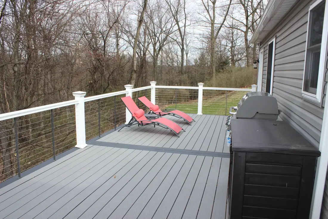 Composite deck and grill zone — Oasis Custom Decks